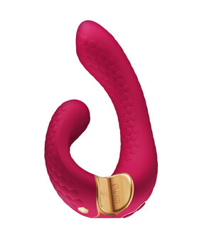 SHUNGA MIYO Vibrador dual elegante, com 10 padrões, recarregável via USB e à prova de água