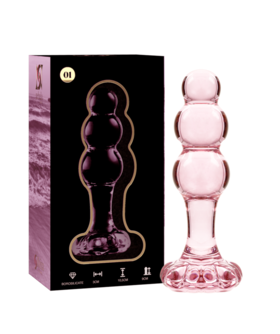 PLUG CRISTAL BOROSILICATO 01 Plugin anal de luxe en verre de qualité