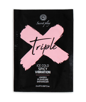 MONODOSIS TRIPLE X Lubrificante fresco, picante e para finalizar a vibração