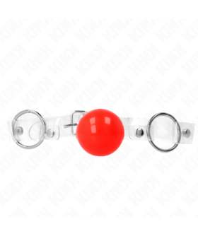 RED PVC BALL GAG TR Indulge in KINK's BDSM Gags: Comfort, Variety, Style, Submission
