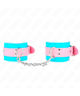 MUÑEQUERAS CHIC AZUL / ROSA AJ Muñequeras BDSM seguras, cómodas y de alta calidad