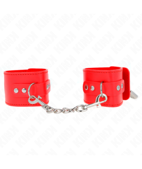 CIERRE CANDADO ROJO AJUSTABLE Muñequeras BDSM de alta calidad, estilo y funcionalidad