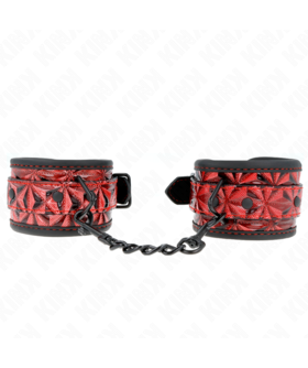 MUÑEQUERAS CON PATRÓN DE DIAMA Muñequeras BDSM de KINK: estilo, comodidad y control