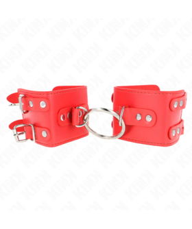MUÑEQUERA ROJA FIJA Muñequeras BDSM KINK: Seguridad, estilo, comodidad, control