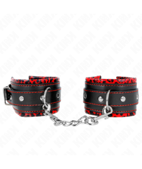 MUÑEQUERAS FORRADAS ROJO / NEG Muñequeras BDSM: control, seguridad, comodidad y estilo