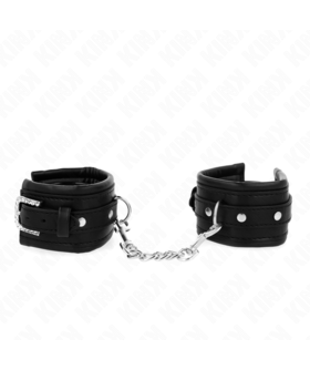 POLSIERE NERO CON FIBBIA D Muñequeras BDSM: Comfort, Stile, Controllo e Durata