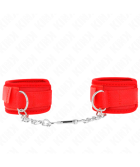 MUÑEQUERAS NEOPRENO ROJO 42 X  Muñequeras BDSM: estilo, comodidad y control asegurado