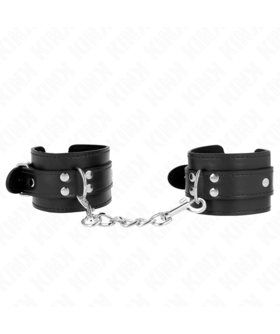 POLSIERE SEMPLICI NERO AJU Muñequere BDSM di KINK: stile, comodità e sicurezza