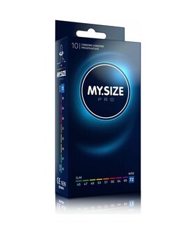 MY SIZE 72 MM Preservativo ajustável ultrafino, seguro e vegan