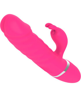 NASTY DILDO VIBRADOR COELHO FU Juguete à prova de água, recarregável, 18 vibrações e autoaquecimento