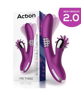 NO THREE TWIST Découvrez le No. Three : un rotador vibrant avec des billes rotatives à 360º et une roue s