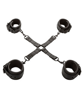 NOCTURNAL CONECTOR HOG TIE CUE Set di restrizioni BDSM con manette regolabili e sicure
