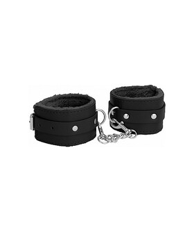 OUCH! Algemas de pelúcia ajustáveis para começar no bondage BDSM