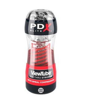 VIEWTUBE 2 SEE-THRU STROKER Juguete erótico para estimulación visual del pene