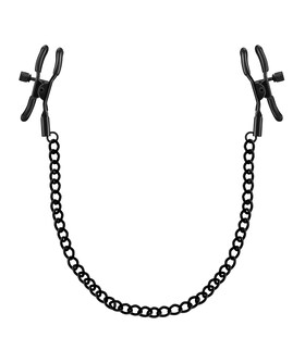 NIPPLE CHAIN Pinces à tétons avec chaîne en métal et embouts en caoutchouc pour des sensations irrésist