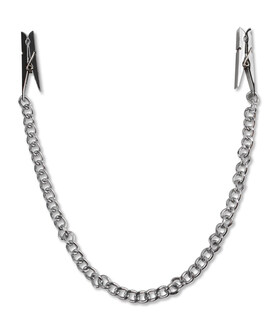 NIPPLE CHAIN Pinças BDSM de metal para mamilos, com pressão ajustável