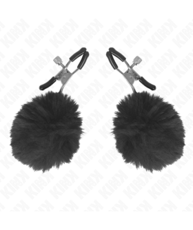PINCES À MAMELONS AVEC POMPON Collection de pinces pour tétons bdsm kink