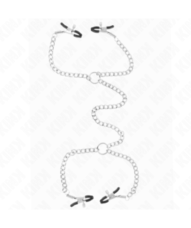 PINCES POUR MAMELONS DOUBLE 32 C Pinces sensuelles et ajustables pour stimulation et contrôle BDSM