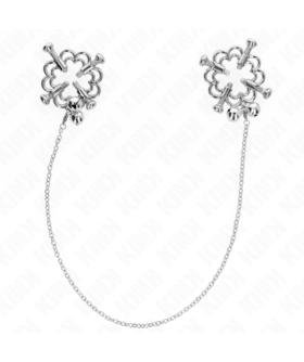 METAL FLOWER CHAIN Pinces pour tétons de KINK : Stimulation BDSM sensuelle