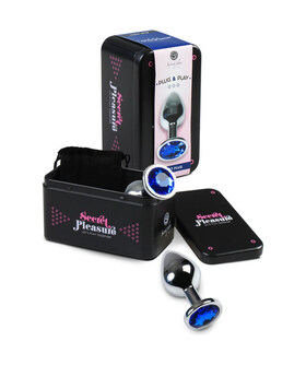 PLUG Y PLAY S Plug anale in alluminio liscio, termico, conico e decorato