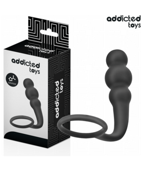 ANALEASE Plug anal com anel para prazer anal e testicular controlado