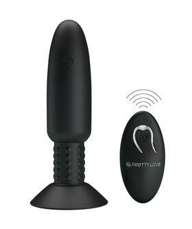 BOUCHON ANAL AVEC VIBRATION ET ROTATION. Plug anal vibrateur avec télécommande sans fil