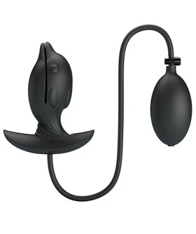 BUTOIR ANAL DAUPHIN GONFLABLE & Plug anal gonflable avec vibration pour plaisir anal