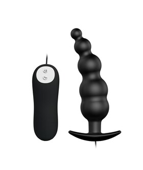 BOLITAS PLUG CURVAS Plug vibrante P maschile, 12 modalità di vibrazione, silicone sicuro per il corpo