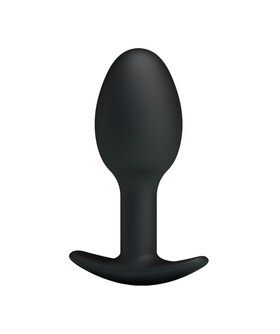BUTOIR ANAL EN SILICONE NOIR AVEC B Stimulateur anal avec balle lourde pour le plaisir
