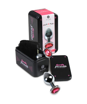 PLUG AND PLAY Plug anal metálico, suave, ideal para jogos de temperatura