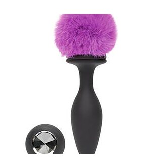 PLUG VIBRADOR Plug anal recargable vibrador grande - negro/lila