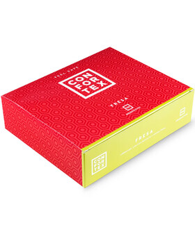 STRAWBERRY STRAWBERRY-FUN Indulge in our premium Comfortex Strawberry Flavored Condoms, designed to elevate your int