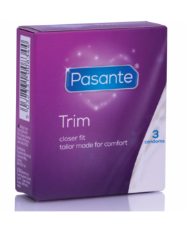 TRIM SMALL Condones estrechos, 3 uds, látex, veganos, sin espermicida