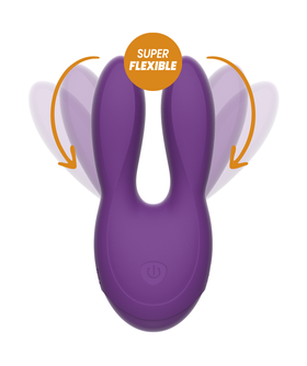 REWOBIT Vibrador clitoriano recarregável com design flexível e duplo