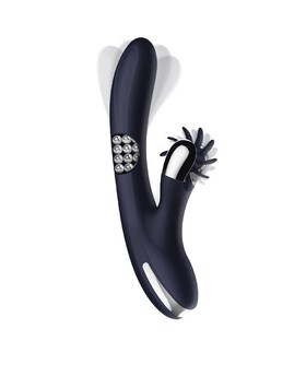 ROYALSPACE Vibrador com três motores, 7 funções, silicone, à prova de água