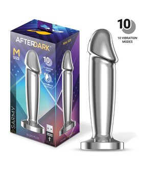 SARMY VIBEPLUG Plug anal chromé Sarmy avec vibration et chargement USB magnétique, taille M