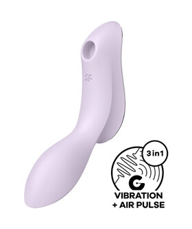 SATISFYER CURVY TRINITY 2 Vibrador versátil con ondas de presión, vibraciones