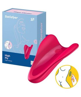 SATISFYER HIGH FLY Vibratore ergonomico, potente, con 12 modalità, ricaricabile via USB