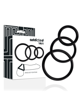 ADDICTED TOYS Kit de anillos elásticos, maximiza el placer y rendimiento