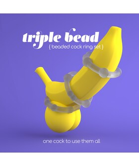 TRIPLE BEAD Set di anelli per amplificare le erezioni, resistere e scoprire nuove sensazioni
