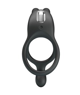DWAYNE Anillo vibrador recargable, estimula pene y clítoris, 7 modos