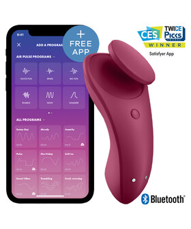 SATISFYER SEXY SECRET PANTY Vibrador para cueca com controlo por app, discreto e portátil