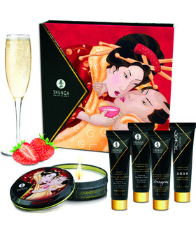 SHUNGA GEISHA SPARKLIN Kit erotico con oli, candele e lubrificanti aromatici