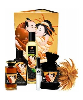 COLLECTION SWEET KIT Kit sensuale con oli essenziali, pittura, polvere commestibile e piuma