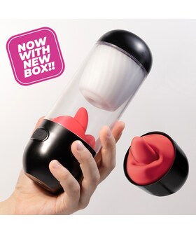 SLURPY Masturbatore maschile vibrante con effetto lingua