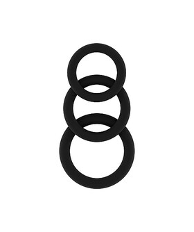 SONO Nº 25 Set anneaux de pénis en silicone noir