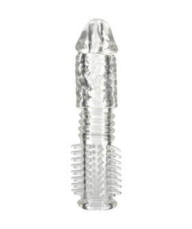 SUPER STRECH SILICONE Funda con extensión y textura para aumentar placer y grosor