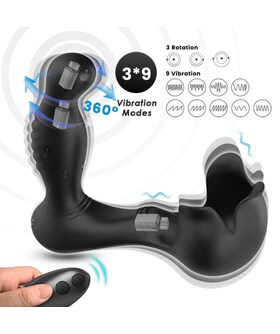 VORTEX INTENSO Vibrador anal prostático em silicone com rotação