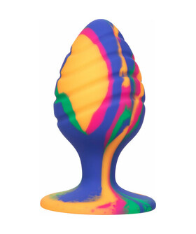 CHEEKY SWIRL PLUG Plug anal ousado com design tie-dye e base de ventosa