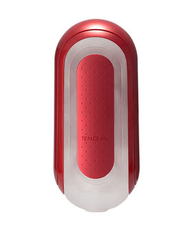 FLIP ZERO ROJO Masturbador rojo con calentamiento, diseño abatible y USB